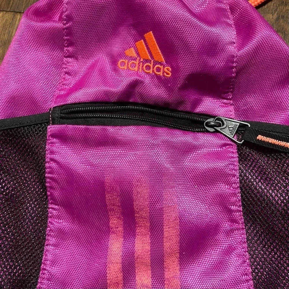 Adidas Sackpack Drawstring Backpack Bag Stripes G… - image 3